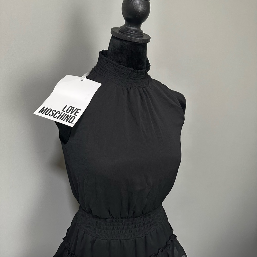 NWT Love Moschino Black Ruffle Dress - Picture 2 of 13